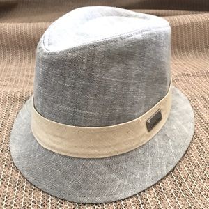 Calvin Klein Linen Fedora, Grey
